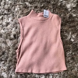 Pink Turtleneck sleeveless top NWT